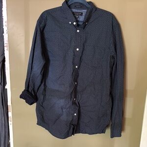 Banana republic Men's navy Patterned Shirt nwot xl